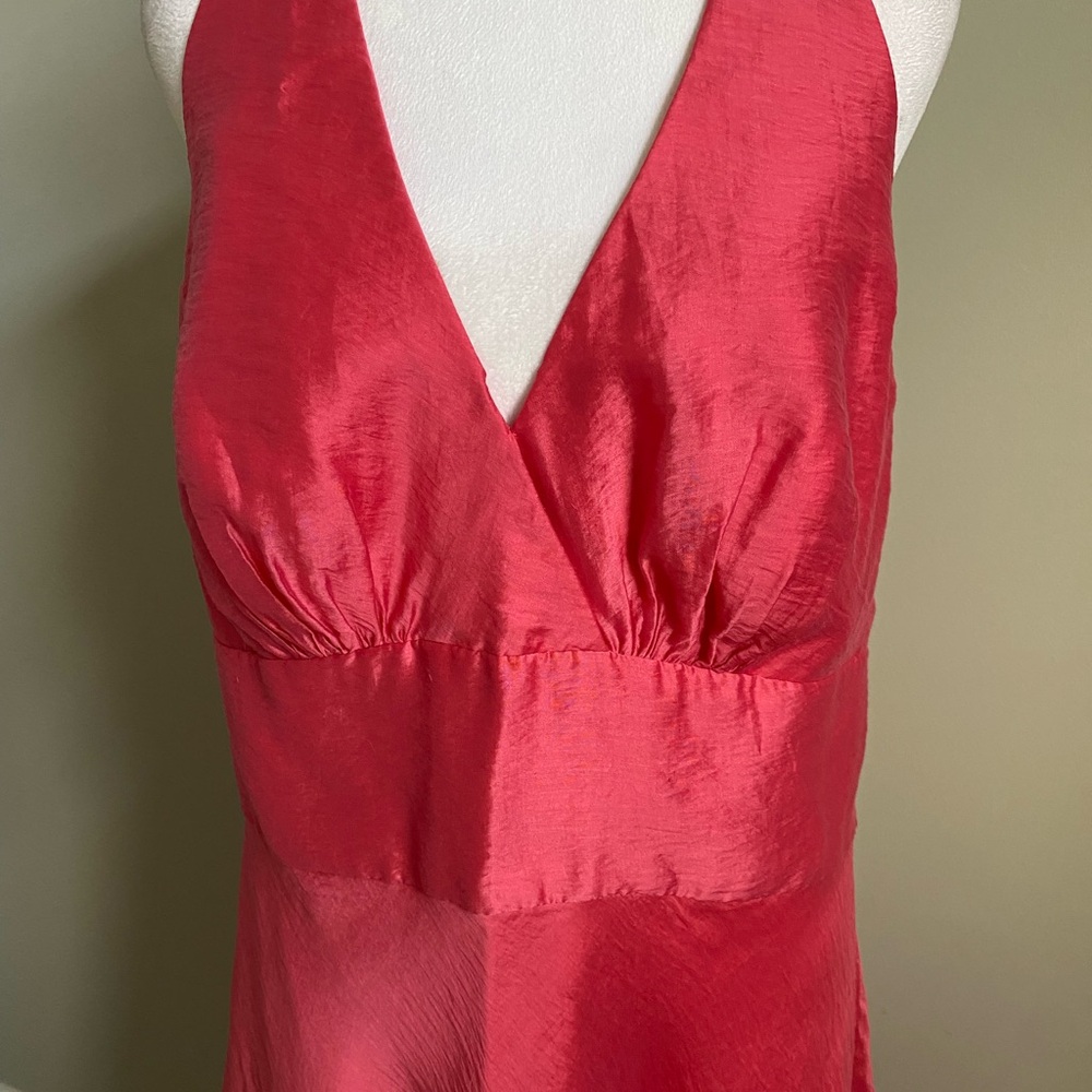 Wtoo by Watters & Watters Coral Halter Pink Dress - Picture 3 of 8